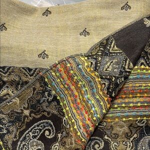 Elegant Multicolor Paisley scarf wrap.